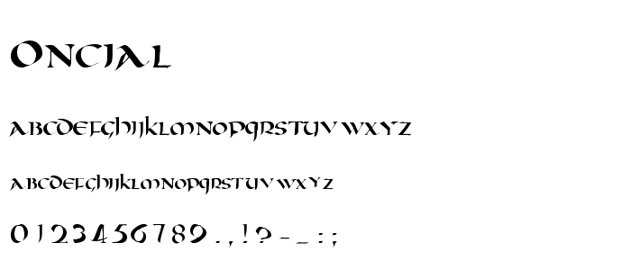 Oncial font