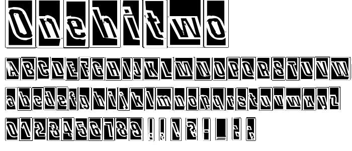 Onehitwo font