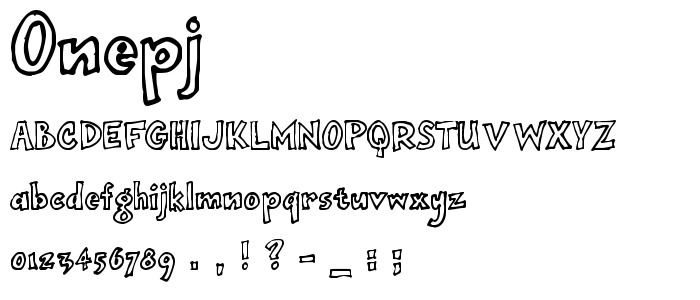 Onepj font