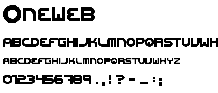 Oneweb font