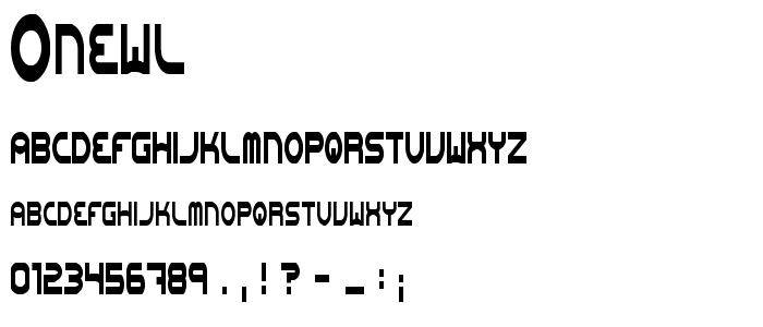 Onewl font