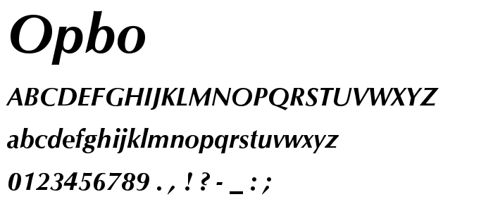 Opbo font