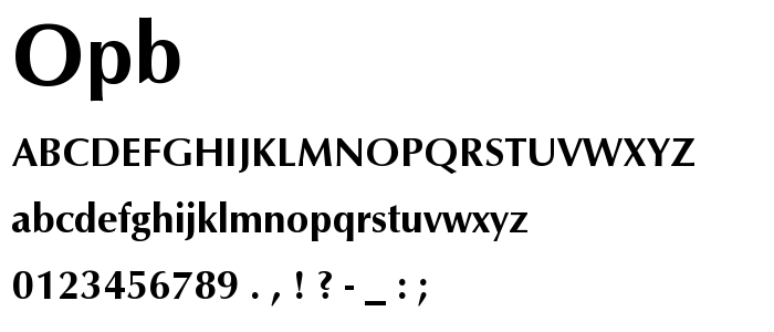 Opb font