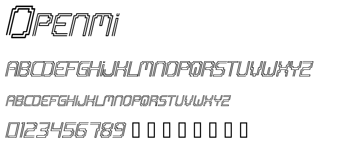 Openmi font