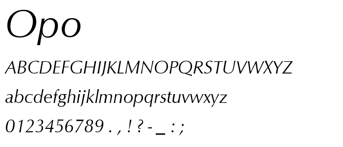 Opo font