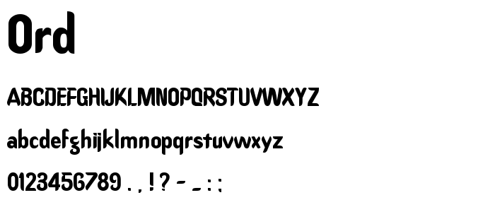 Ord font