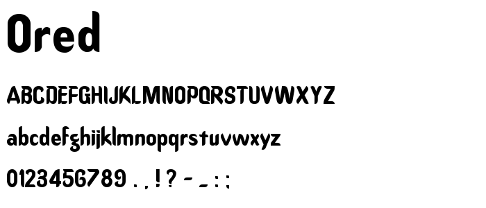 Ored font