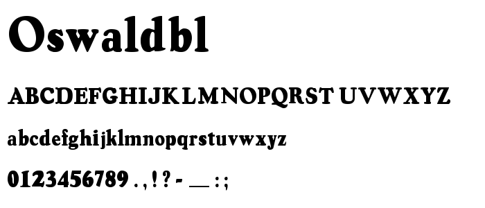 Oswaldbl font