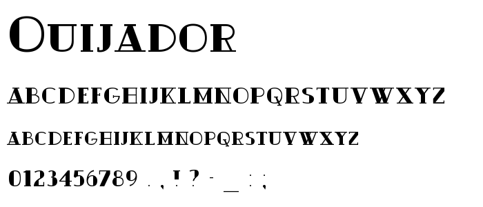 Ouijador font