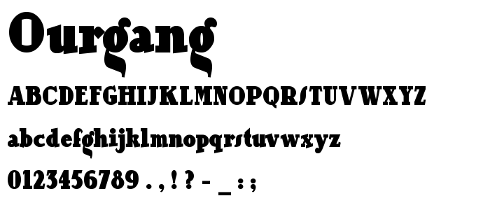 Ourgang font