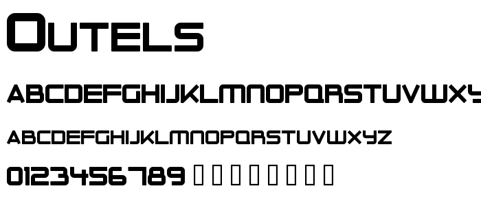 Outels font