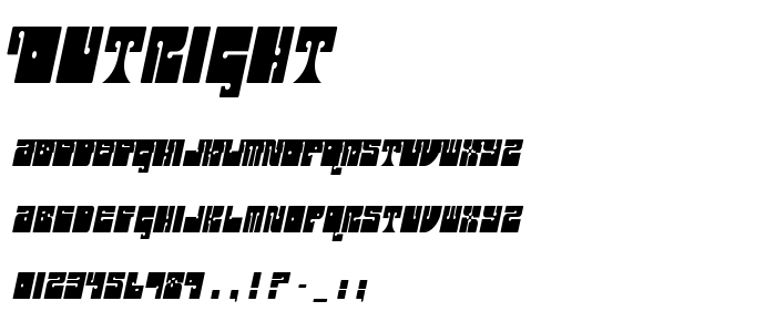 Outright font