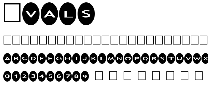 Ovals font