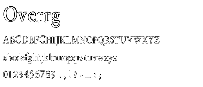 Overrg font