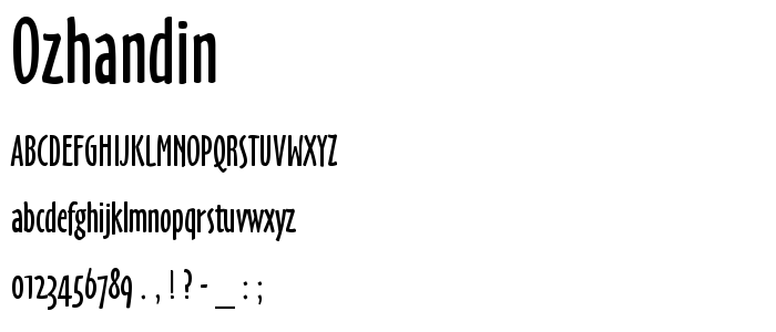 Ozhandin font