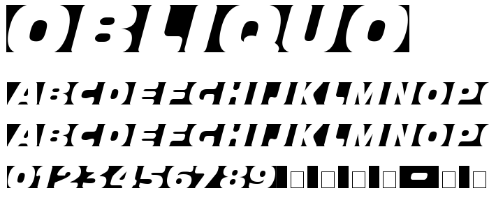 Obliquo font