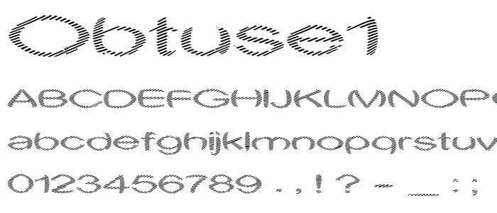 Obtuse1 font