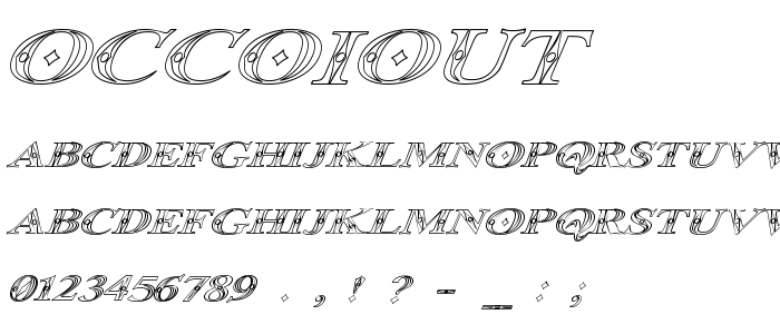 Occoiout font