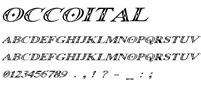 Occoital font