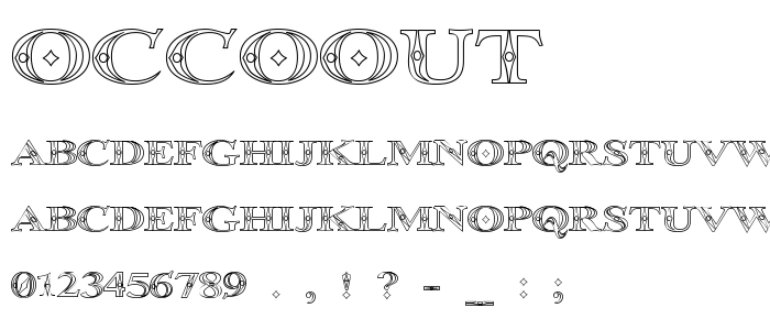 Occoout font