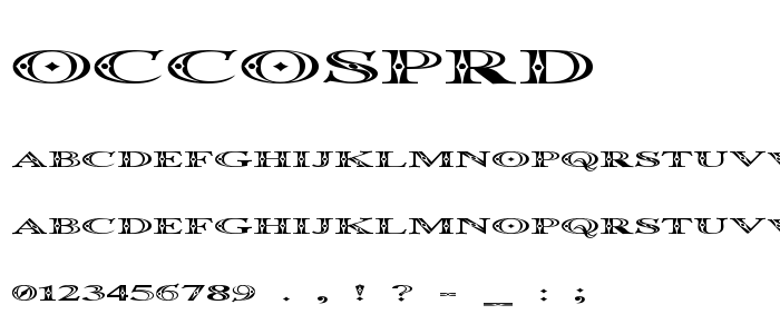 Occosprd font