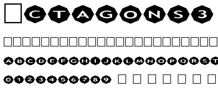 Octagons3 font