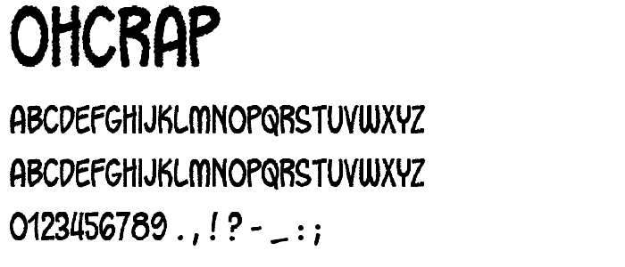 Ohcrap font