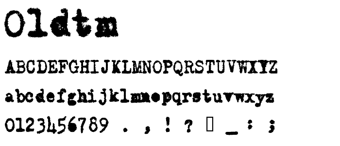 Oldtm font