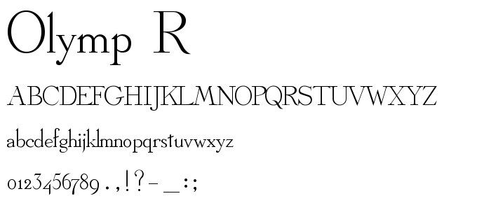Olymp__R font
