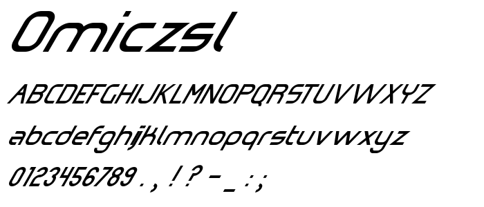 Omiczsl font