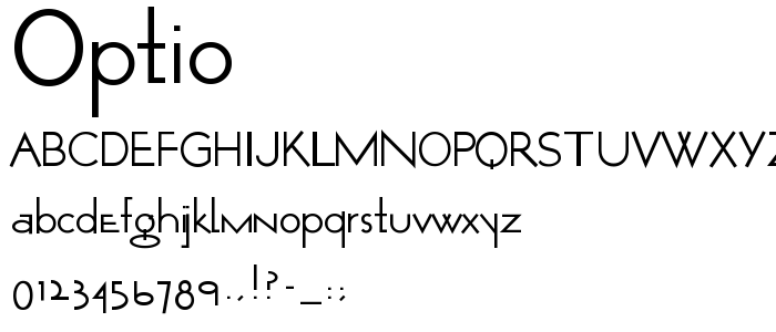 Optio font