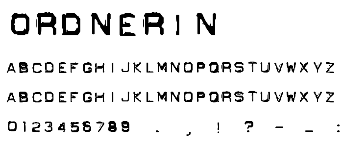 Ordnerin font