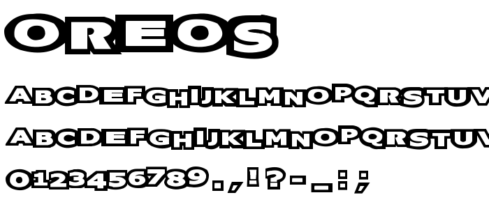 Oreos font