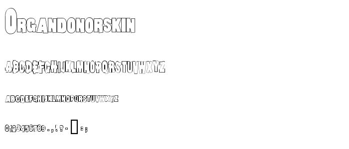 Organdonorskin font