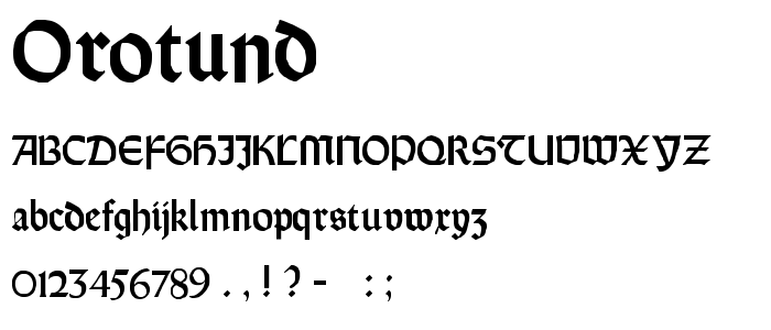 Orotund font