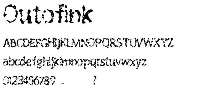 Outofink font