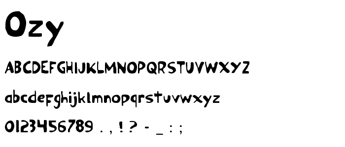 Ozy font