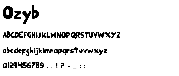 Ozyb font