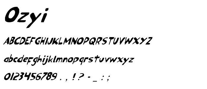 Ozyi font