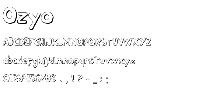 Ozyo font