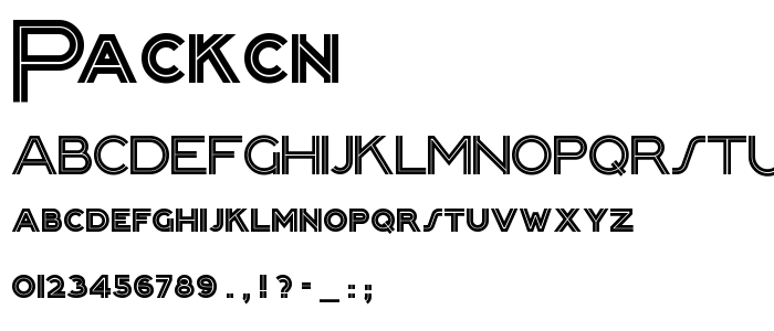 Packcn font