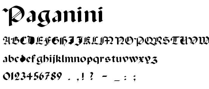 Paganini font