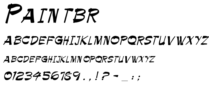 Paintbr font