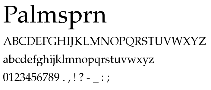 Palmsprn font