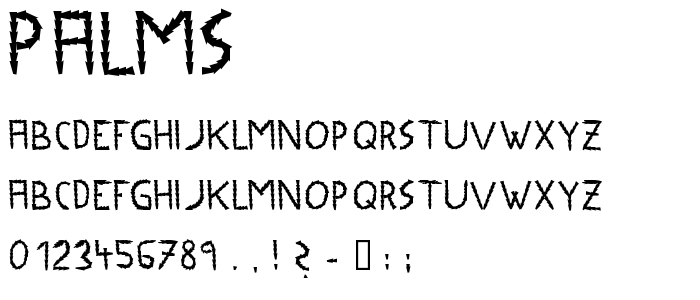 Palms font