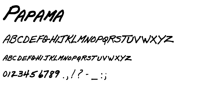 Papama font