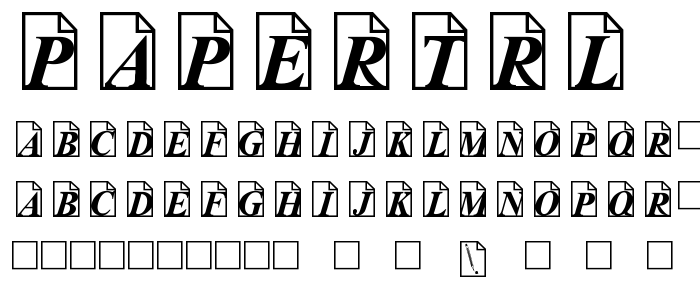 Papertrl font