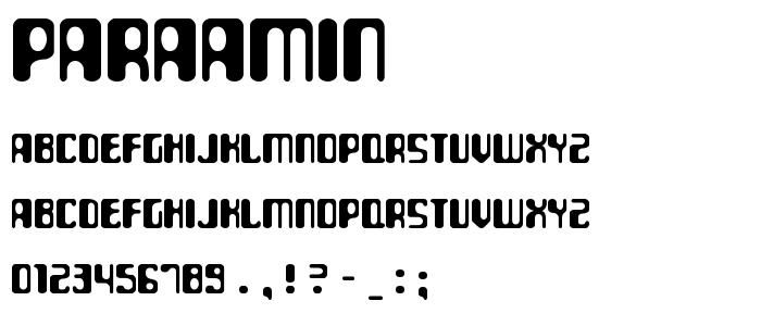 Paraamin font