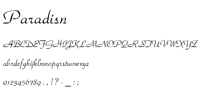 Paradisn font