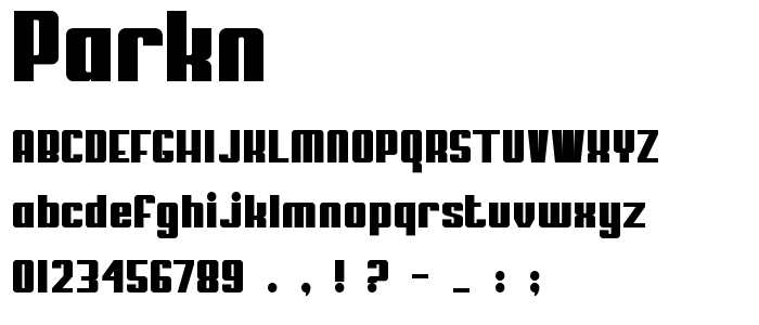 Parkn font